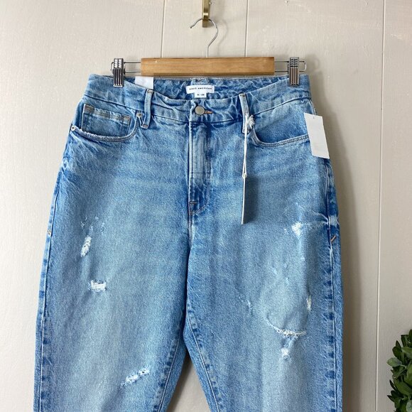 NWT Good American High Rise Straight Leg in Indigo Size 31 - Picture 2 of 6